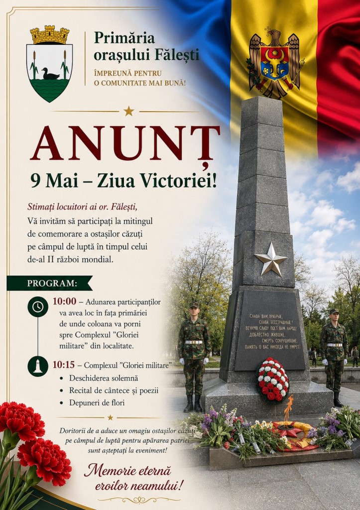 Anunt 9 mai postare